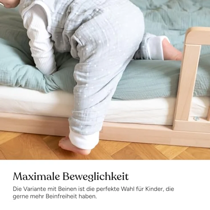 Ehrenkind® Baby Sommerschlafsack mit Füßen Musselin | aus weicher OEKO-TEX zertifizierter Bio-Baumwolle | Sommer Baby Schlafsack 1 TOG Gr. 80 Farbe Natur Regenbogen – Bild 7