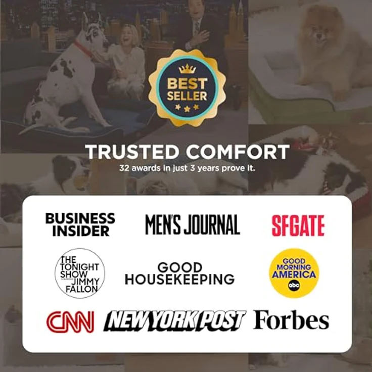 BEDSURE orthopädisches Hundebett Ergonomisches Hundesofa - 89x63 cm Hundecouch mit eierförmiger Kistenschaum für mittlere Hunde, waschbar rutschfest Hundebetten, grau – Bild 3