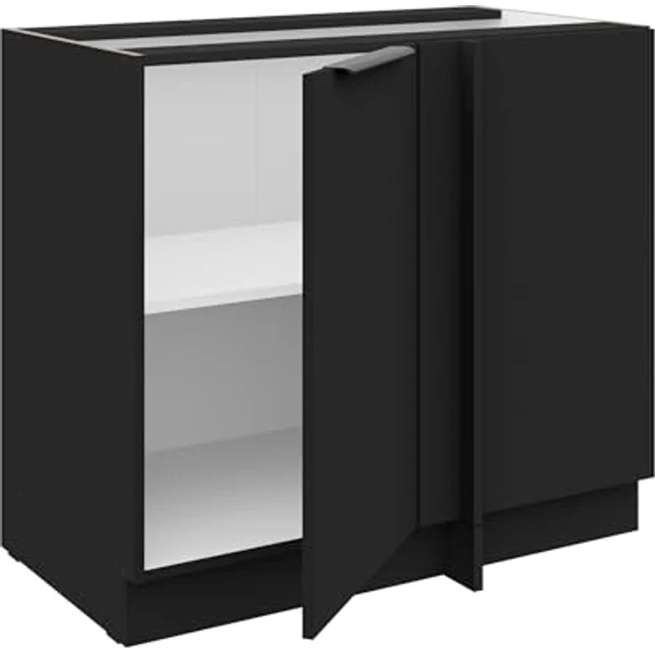 Küchen Eckunterschrank 105 cm SIENA Schwarz Küche Küchenzeile Küchenblock – Bild 3