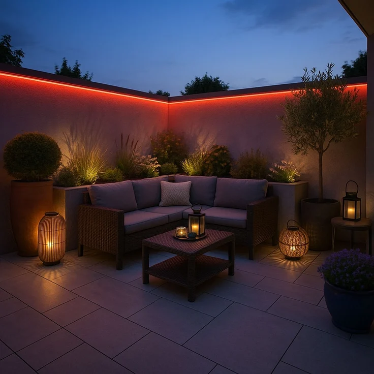 LED Deko Lichterschlauch, 1,5m Zuleitung, Stecker, rot – Bild 4