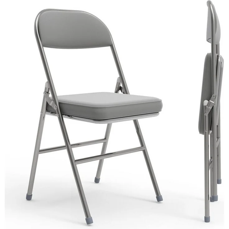 JEOBEST Klappstuhl Kunstleder Stuhl, (Set, 2/4 St)Klappbar, gepolstert, Metallgestell, bis 120 kg belastbar – Bild 1