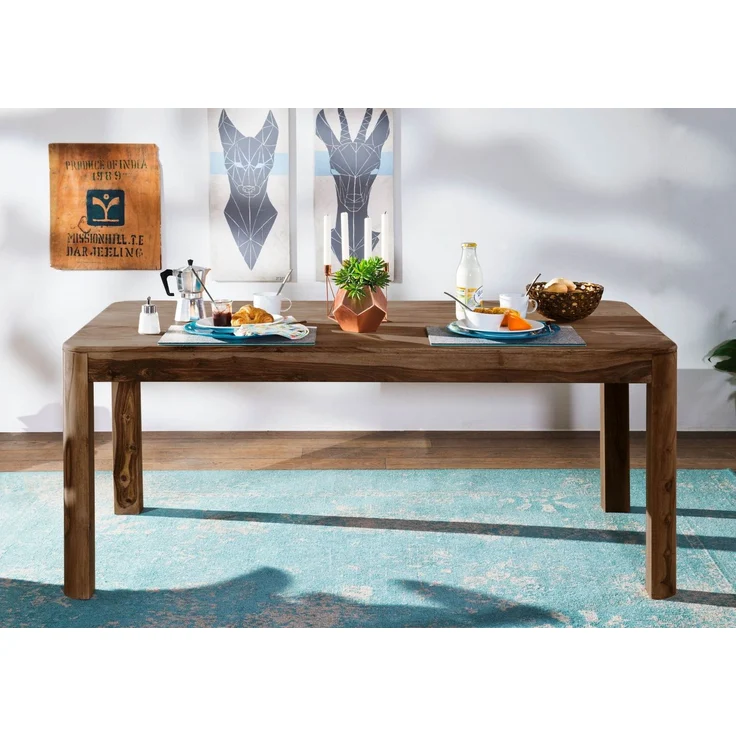 Esstisch Sheesham 160 x 90 x 76 smoked cherry gebeizt TORONTO #124 – Bild 3