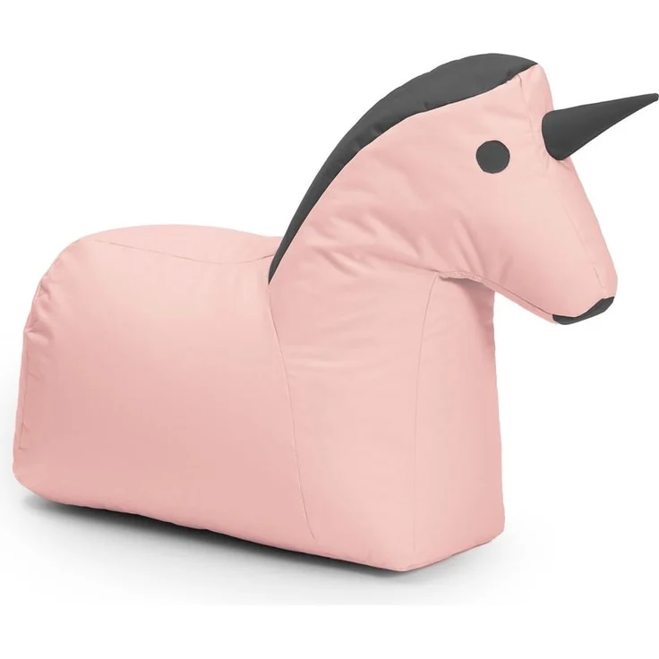 Lumaland Sitzsack Kinder Einhorn Kissen Tier 85x70x45 cm, kuscheliges Sitzkissen, Unicorn Motiv, pflegeleicht – Bild 1