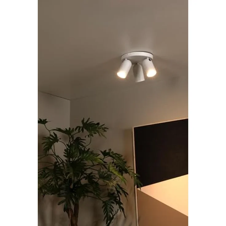 LUCIDE PUNCH Deckenstrahler, Ø 21 cm, dreh- und kippbar, 3xGU10, LED-kompatibel, Weiß – Bild 2