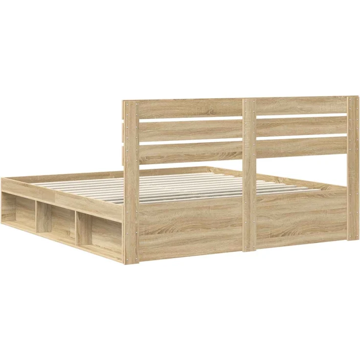vidaXL Bettrahmen Sonoma 180 x 200 cm Massives Kiefernholz 3411385 – Bild 8