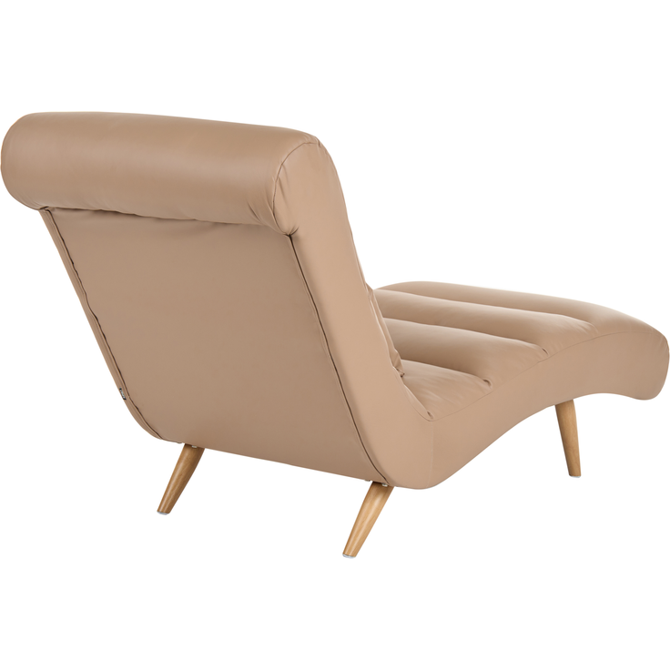 Chaiselongue RIVES Kunstleder Hellbraun – Bild 5
