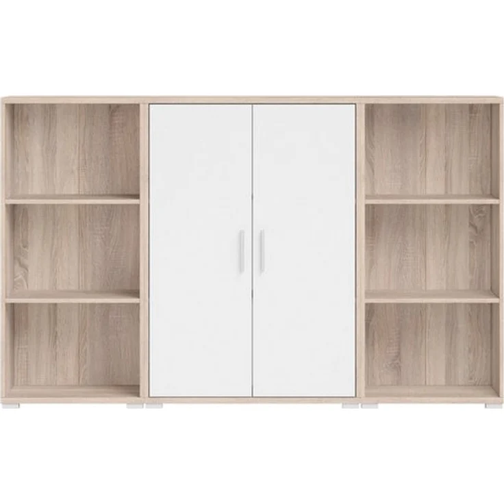 Stella Trading Highboard OFFICE LINE in Eiche Sonoma/weiß glanz – Bild 3