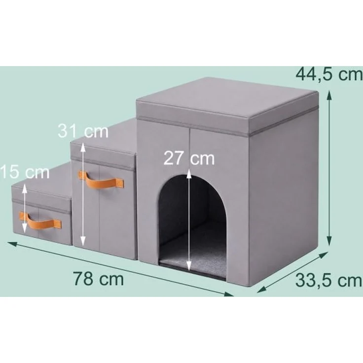 Relaxdays Faltbare Hundetreppe mit 3 Stufen – Bild 4