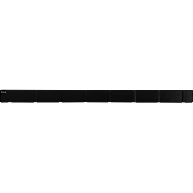 Home Deluxe Garderobenleiste HOOK - Schwarz, Bambus Holz / Zinklegierter Stahl, 2 x5,5 x82 cm – Bild 5