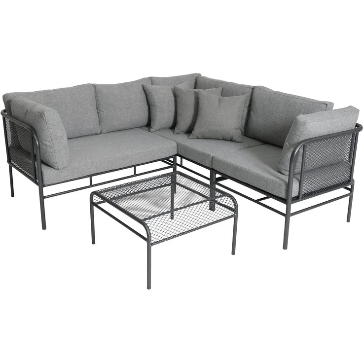 Greemotion 'Toulouse' Lounge-Set 2-teilig, hellgrau / anthrazit 180/210 x 42 x 70 cm