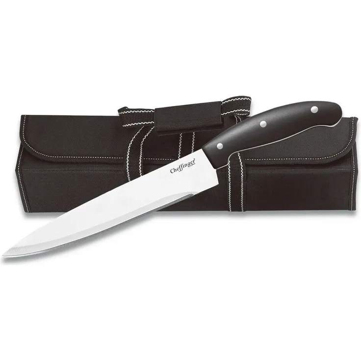 Cheffinger 10-teiliges Messer-Set aus Edelstahl mit Holzgriff & Tragetasche