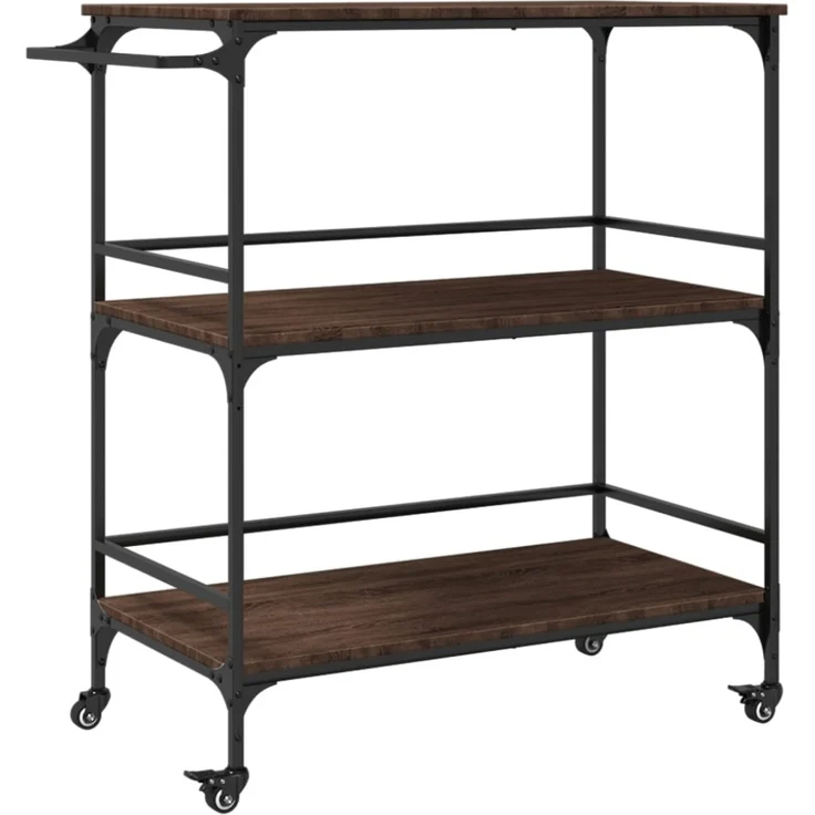 vidaXL Küchenwagen Braun Eichen-Optik 100,5x50x105 cm Holzwerkstoff 842335 – Bild 9