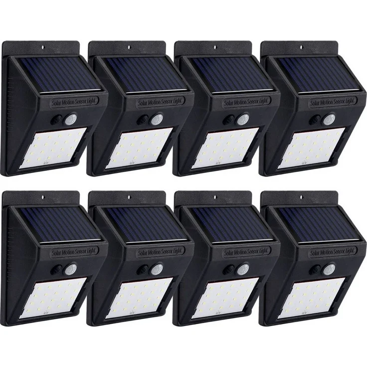 Casativo LED Wandleuchte Solar Leuchte: Bewegungsmelder, 20 SMDs, IP44, hell & sparsam, Lichtstrom: 480 lm – Bild 1