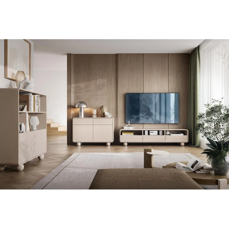 Compleo Kommode Sideboard elegant, auf runden Füßen, Japandi, Scandi ALDOS – Bild 2