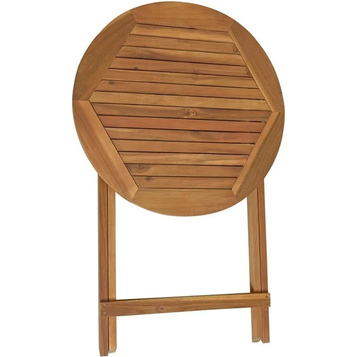 Balkontisch Klapptisch Holztisch Ø 57 cm Rund Gartentisch Tisch Akazie 72,5 cm – Bild 4