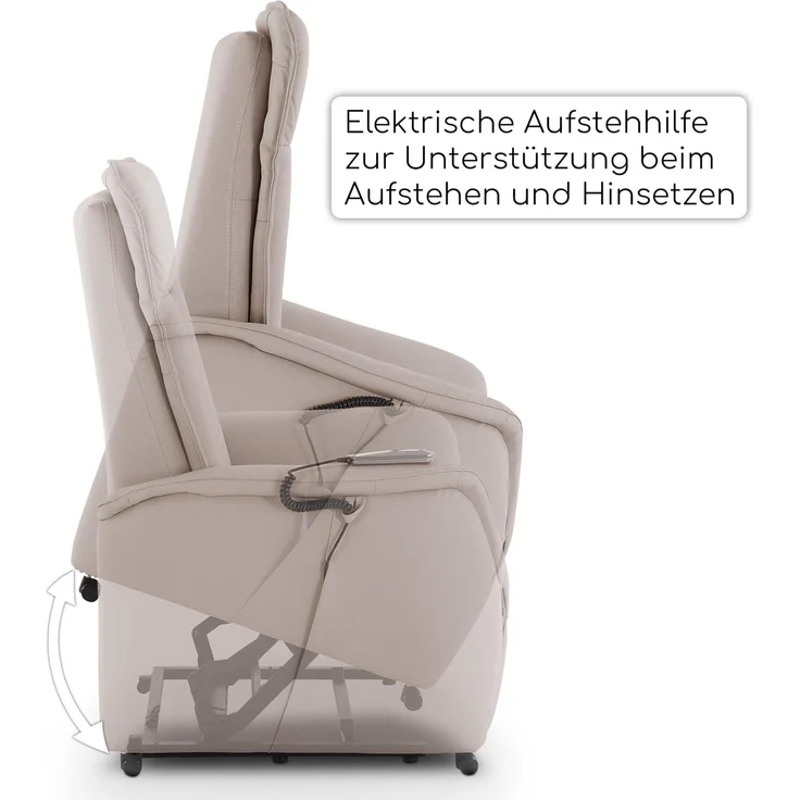 Raburg TV-Sessel Marie, elektrische Aufstehhilfe, 2 Motoren, Relaxsessel, mit Relaxfunktion – Bild 5