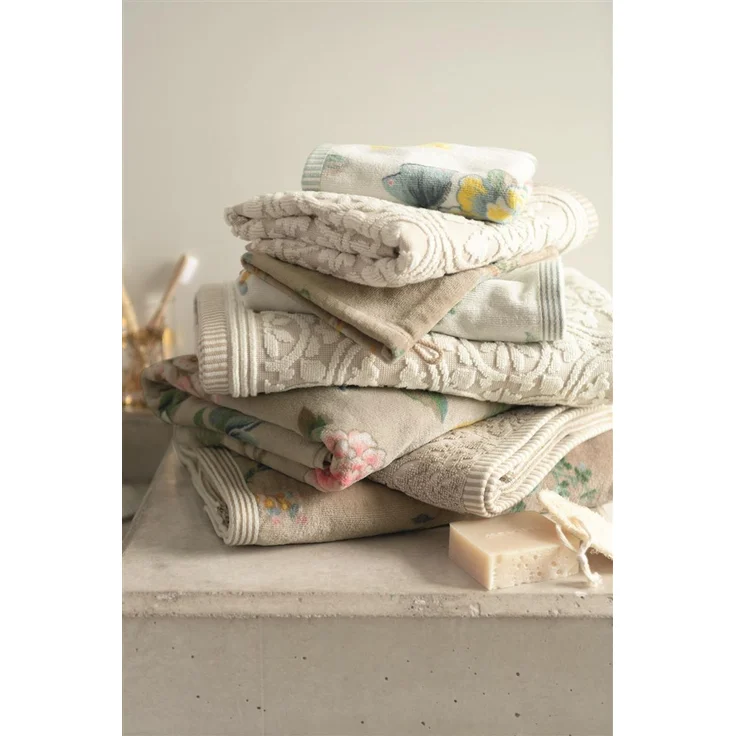 PIP Studio Duschtuch Tile de Pip Khaki 70x140 cm Jacquard Frottee Ornamente beige – Bild 4