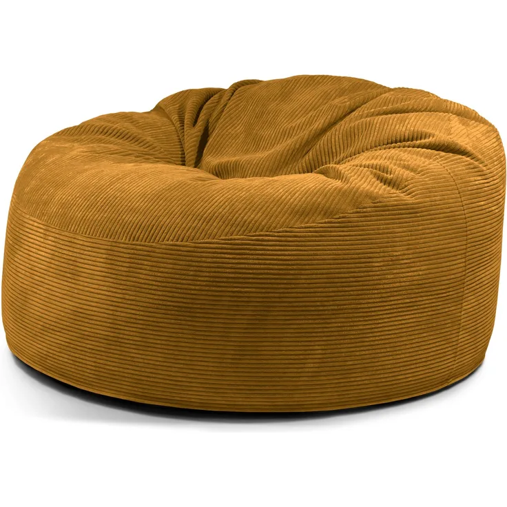 Schaumstoffsitzsack ‘OM 135‘, Bezugstoff - Waves, 100% Polyester, Mustard, 90x135x135 cm.
