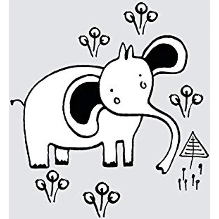 Komar Scribble Elephant Wandbild, Poster auf deutschem Premium-Poster Fotopapier, 50 x 70 cm, ohne Rahmen, für Wohnzimmer und Schlafzimmer, lichtbeständig und wasserfest, P104D – Bild 1