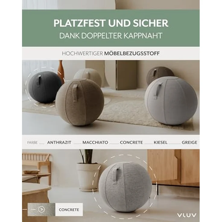 VLUV STOV Stoff-Sitzball concrete – Bild 4
