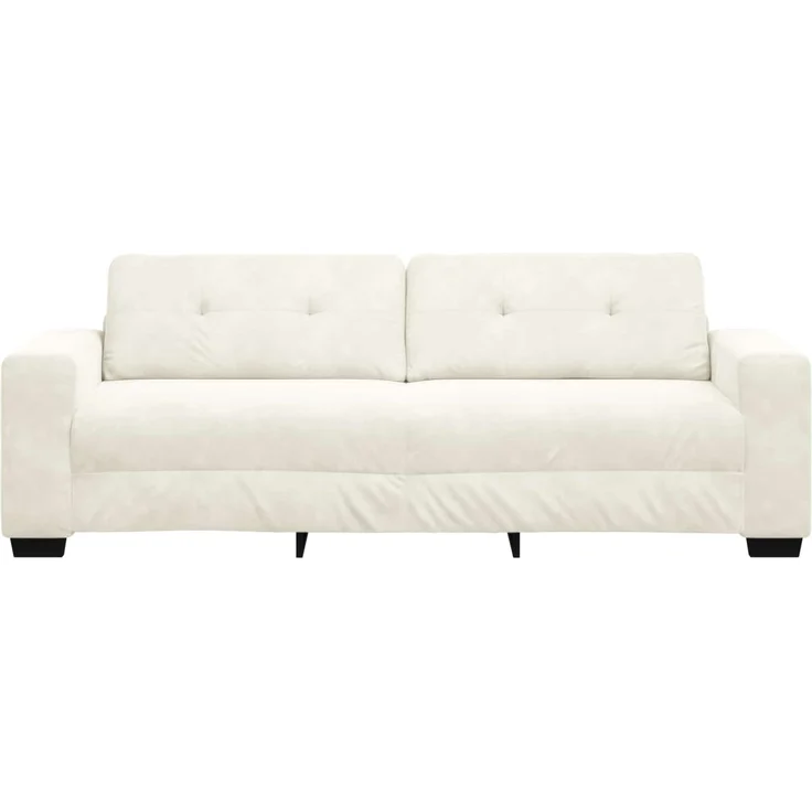 vidaXL 3-Sitzer Sofa Creme 180 cm Samt 4105142 – Bild 2