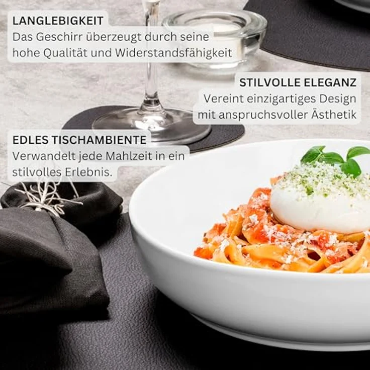 Sänger Kombiservice Marlo, Geschirrset aus hochwertigem Porzellan, 36 Teile, modernes Design für elegante Dinner – Bild 5