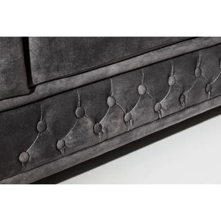 riess-ambiente 3-Sitzer CHESTERFIELD 205cm grau, Einzelartikel 1 Teile, Wohnzimmer · Sofa · Samt · Federkern – Bild 5