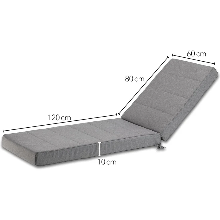 XDREAM Garden Auflage für Gartenliege, Sonnenliege | hochwertige Gartenmatratze für Liegen, Sonnenliegen, Balkon, Outdoor | Liegenauflage anthrazit | 60x200 cm – Bild 4