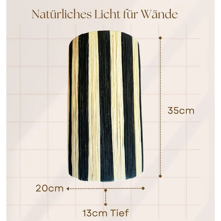 Marrakesch Orient & Mediterran Interior Wandleuchte Boho Deko Wandlampe Wandleuchte Wanddeko Morjana Beige Schwarz, E14, Handarbeit – Bild 2