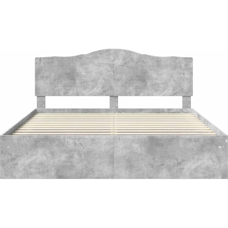vidaXL Bettrahmen mit Kopfteil Beton 180 x 200 cm Massives Kiefernholz 3413275 – Bild 6