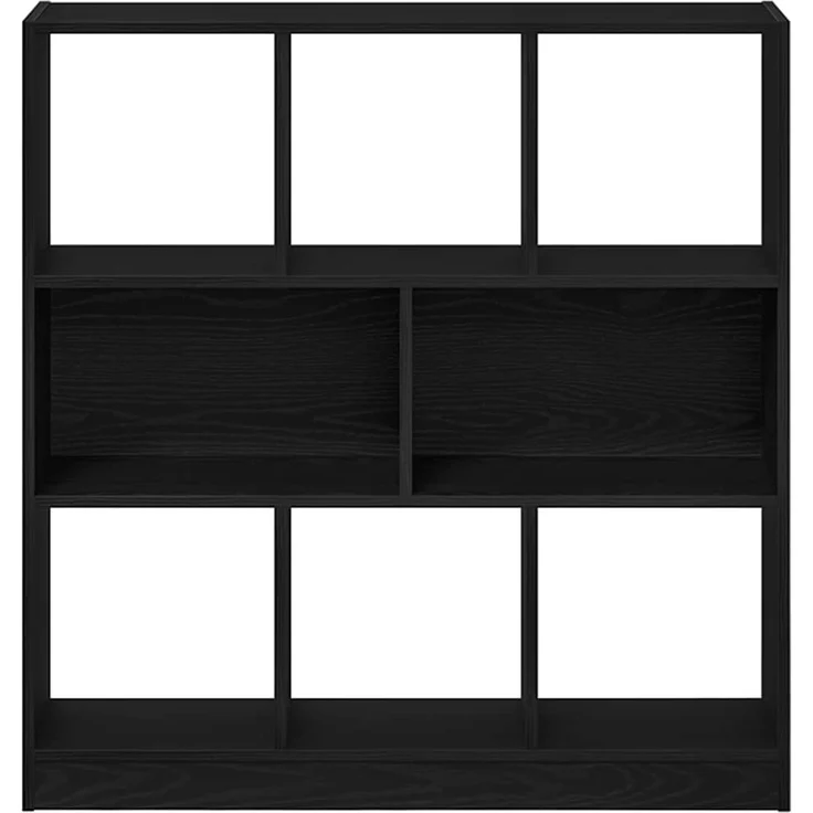 vidaXL Bücherregal Schwarz Eichen-Optik 97,5x29,5x100 cm Holzwerkstoff 862403 – Bild 4