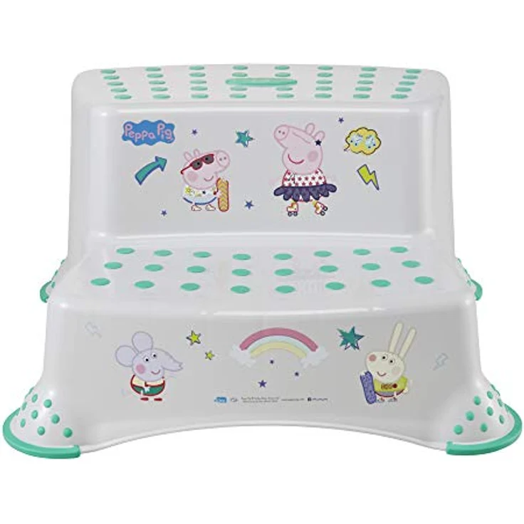 Keeeper Peppa Tritthocker Schemel zweistufig mit anit-rutsch-funktion Soft Grey – Bild 5