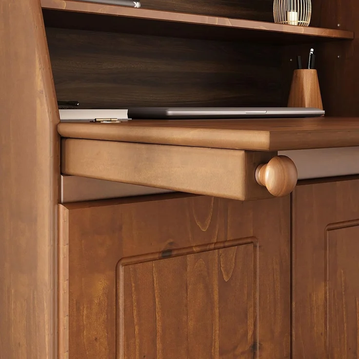 IDIMEX Sekretär DAVID, Schreibtisch Landhausstil aus Massivholz mit Stauraum Kastanie Finish – Bild 7