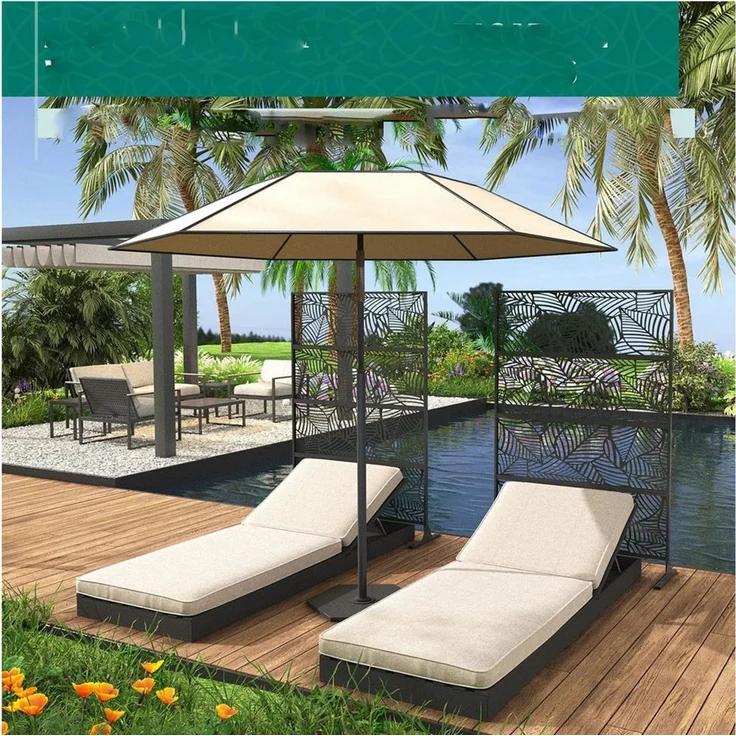 GarveeMore Paravent Metall Privatsphäre Bildschirm Outdoor Dekorative Privatsphäre Zaun – Bild 1