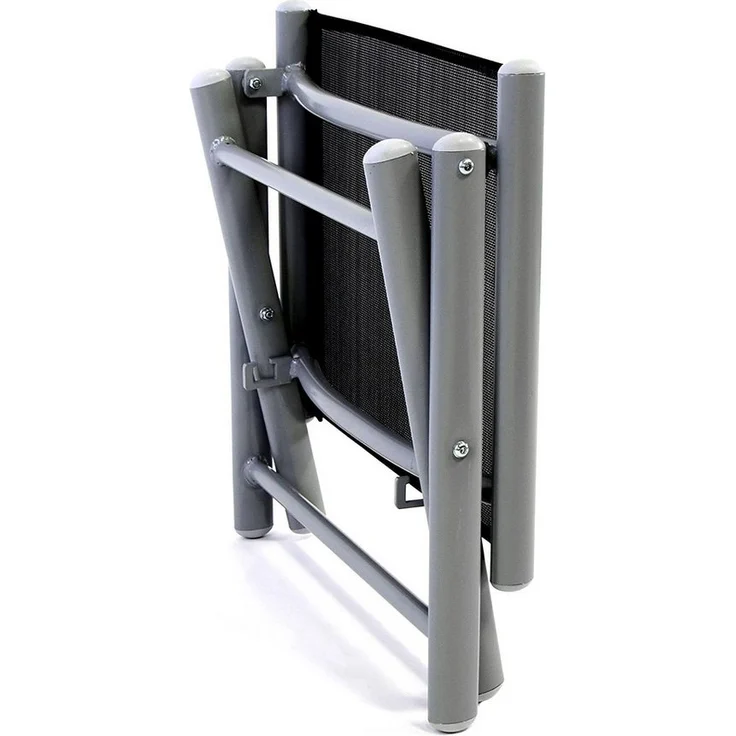 2'er Set Garten Klapphocker / Fußhocker Aluminium - Textilen – Bild 2