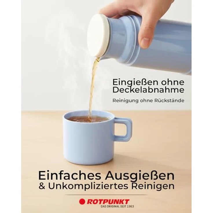 ROTPUNKT Isolierflasche Thermoflasche, auslaufsicher, Glaseinsatz, BPA-Frei- hochwertig, Hochwertiger Glaseinsatz (Geschmacksneutral) – Bild 6