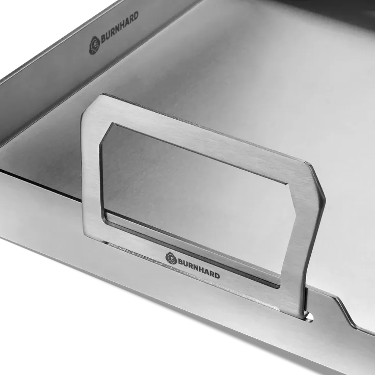 BURNHARD Premium Plancha Grillplatte rostfrei und säurefest, Edelstahl Silber, 6,6 x 43,5 x 39,6 cm – Bild 5