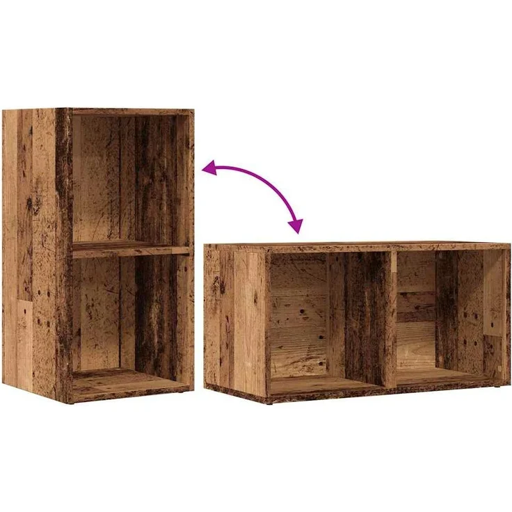 vidaXL Aufbewahrungstruhe Altholz-Optik 69,5x34x36 cm Holzwerkstoff 855786 – Bild 6