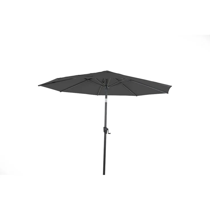 SIENA GARDEN PINO Mittelstockschirm Ø300 cm anthrazit-meliert Gestell Alu anthrazit, Streben Aluminium, Bezug 100% Polyester, 280/m² anthrazit-meliert, UPF 50+ – Bild 2