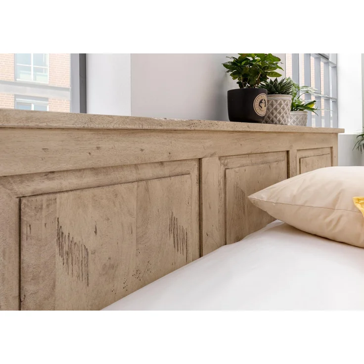 Bett Mango 180x200 whitewash lackiert RAILWAY #342 – Bild 4