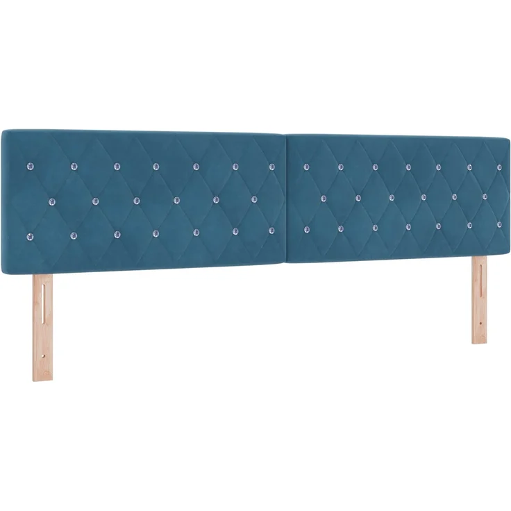 vidaXL Ottoman-Bett mit Matratze und LED Dunkelblau 180 x 200 cm Samt 3457318 – Bild 5