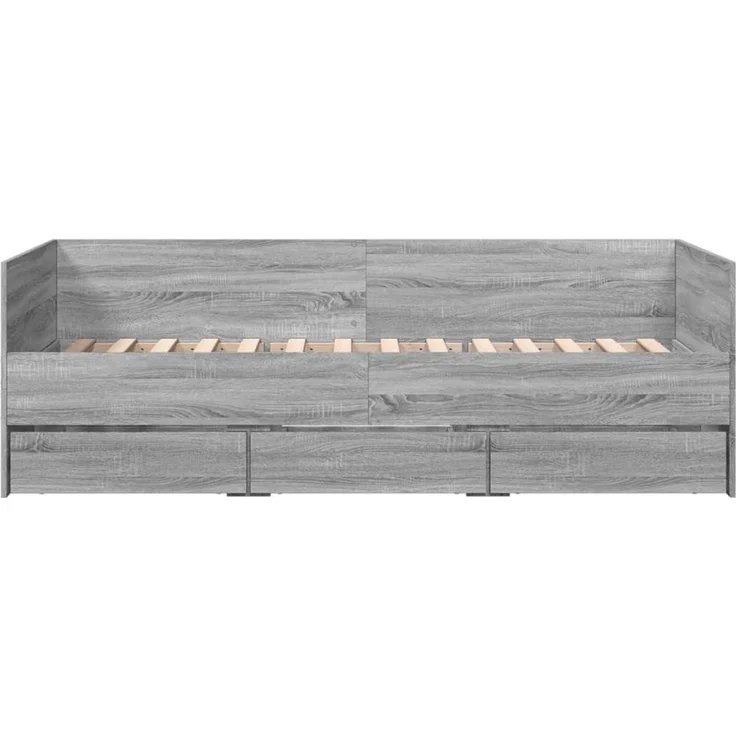 vidaXL Tagesbett mit Schubladen ohne Matratze Grau Sonoma 90x200 cm 3280823 – Bild 4