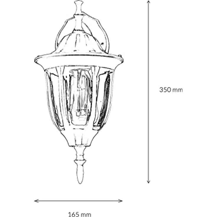 Licht-Erlebnisse Außen-Wandleuchte MILANO, ohne Leuchtmittel, Außenwandlampe Rustikal in Kupfer antik E27 IP44 Außenleuchte – Bild 8
