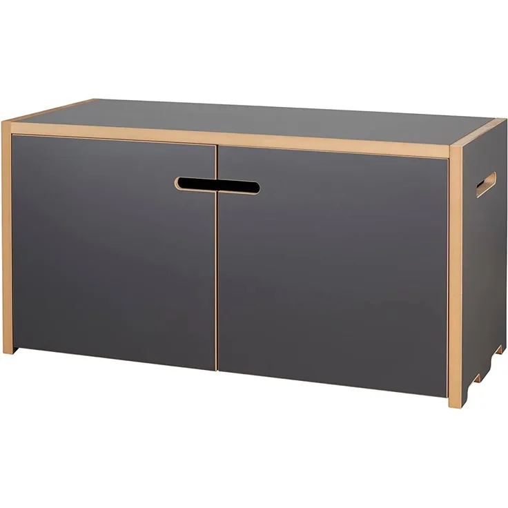 Tojo Hochstapler | modulares Regalsystem Verschiedene Module für Wandregal / Bücherregal / CD Regal | MDF Regal (anthrazit, Grundmodul mit Türen)