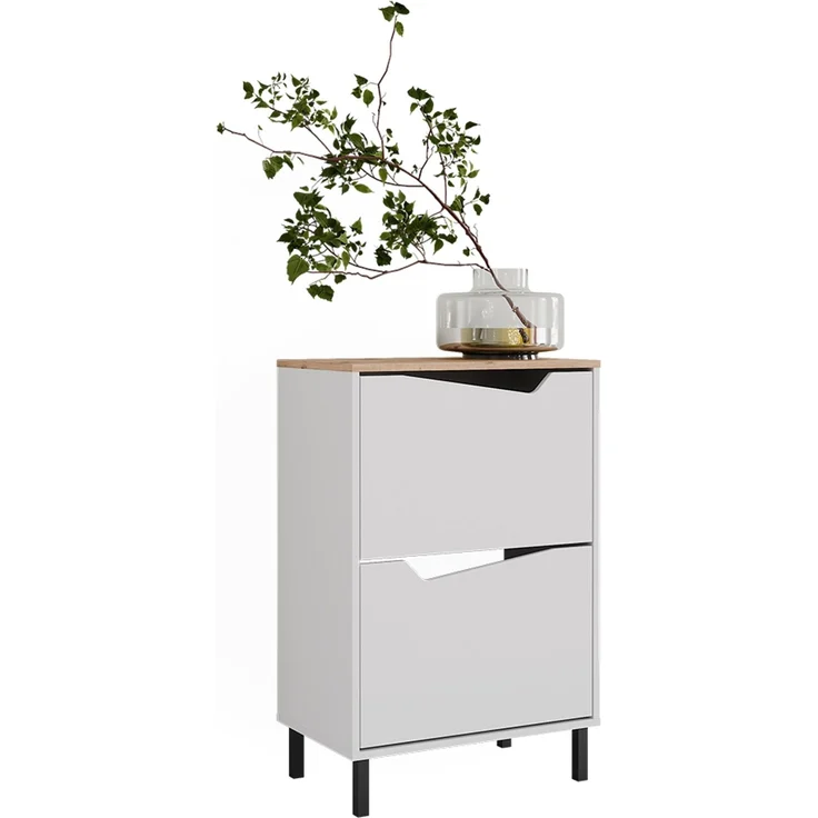 Schuhkipper Marelle Weiß/Artisan 60 x 91.6 cm mit 2 Fächern Vicco – Bild 5