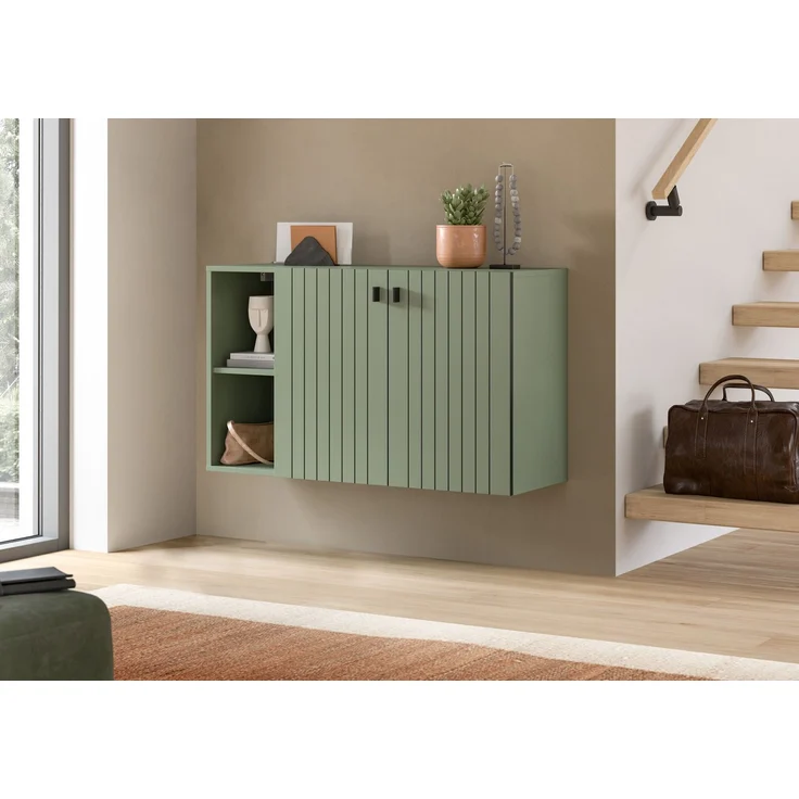 Sitzbank (B/H/T: 106x63x37 cm) in Smoke Green Nachbildung – Bild 6