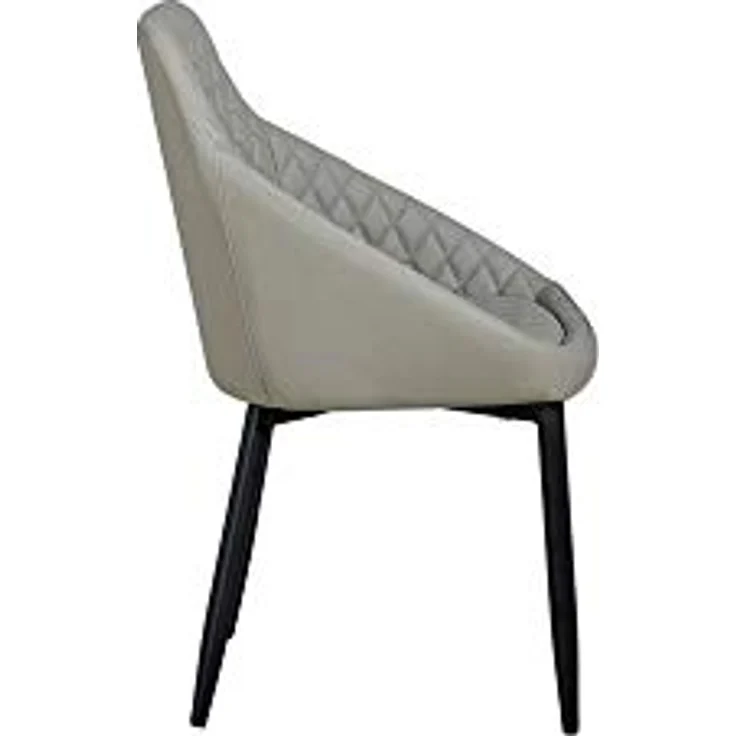 HOME MANIA Homemania Stuhl, Metall, Stoff, Grau, 55 x 55 x 86 cm – Bild 6