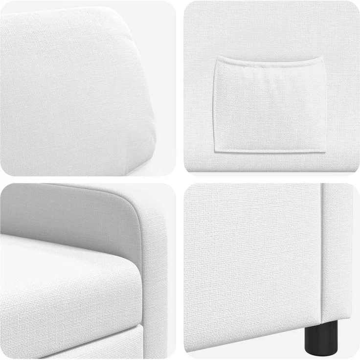 vidaXL Liegesessel Weiß Polyester 42034826 – Bild 6