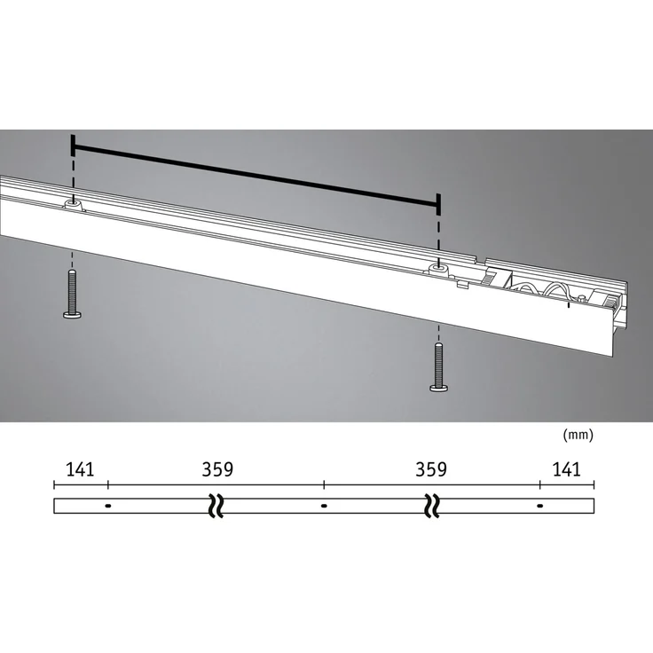 Paulmann Einspeisung für Lichtleiste Linion Power Channel 17 W Aluminium schwarz warmweiß – Bild 5