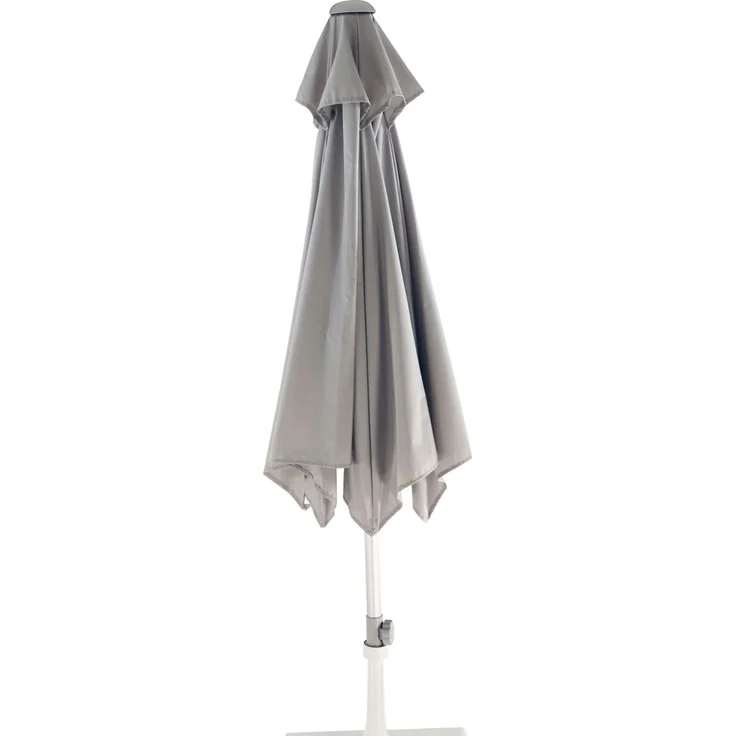 Sonnenschirm Elba Rund aus Aluminium, mit Knickelement, hellgrau, Ø 250 cm – Bild 1